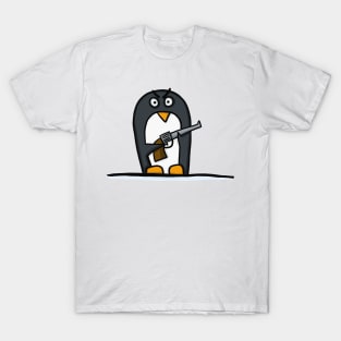 Penguin with a gun T-Shirt